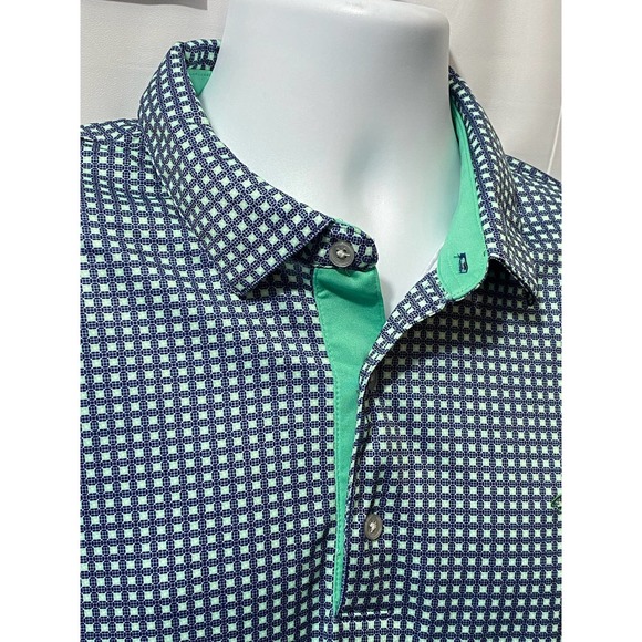 Greg Norman Golf Polo Shirt Mens Size XL Play Dry Navy Blue Short Sleeve - Picture 9 of 10
